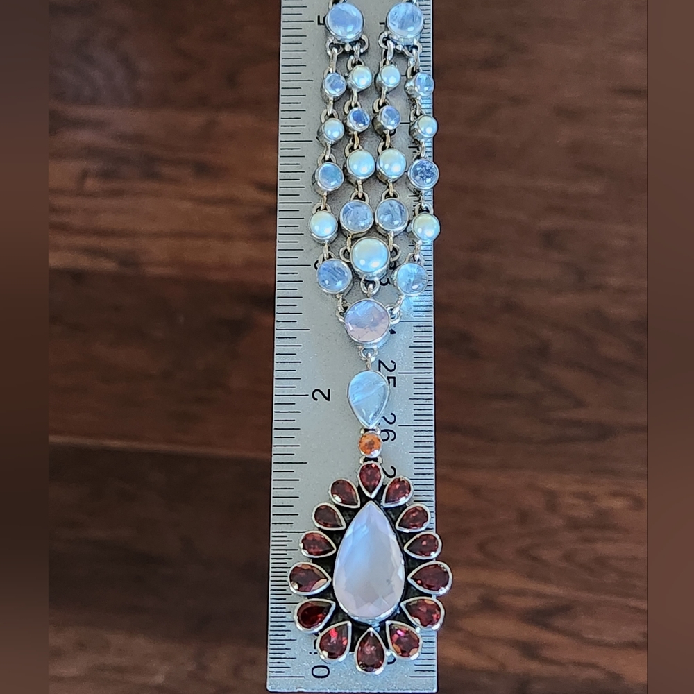 Nicky Butler Limited RAJ Collection Multi Gemstone NB Necklace Sterling #28/75 - Picture 2 of 16